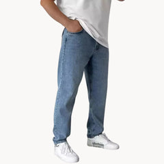 Jeans met lichte wassing en vijf-pocket stijl