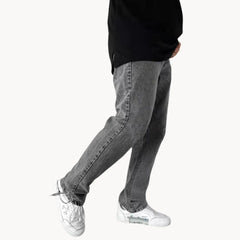 Jeans met lichte wassing en vijf-pocket stijl