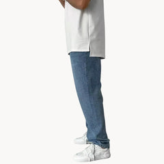 Jeans met lichte wassing en vijf-pocket stijl