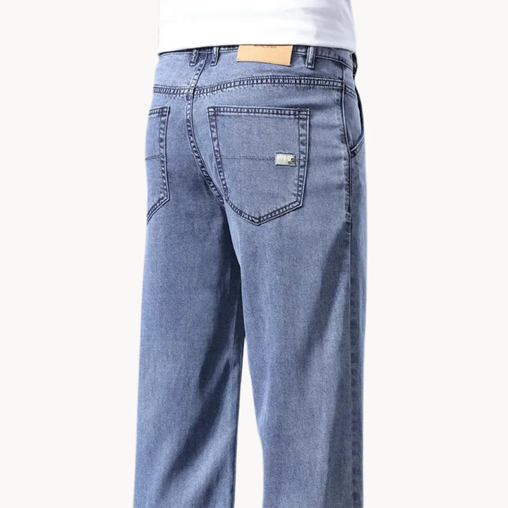 Jeans met regular fit en rechte pijp