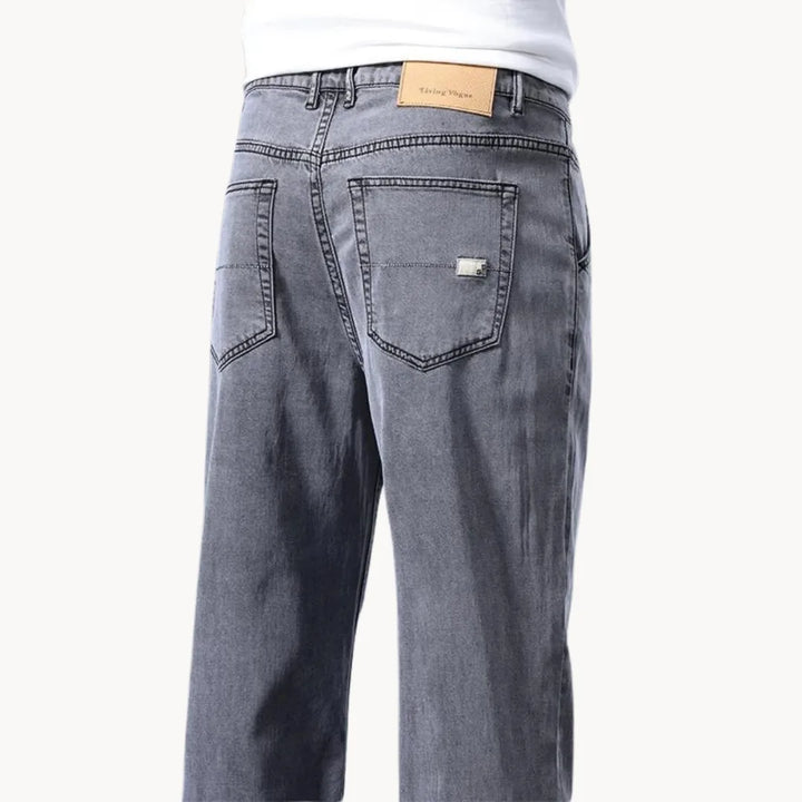 Jeans met regular fit en rechte pijp