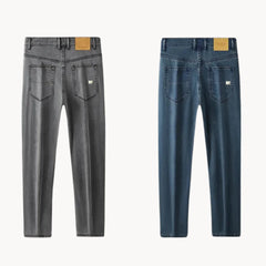 Jeans met regular fit en rechte pijp