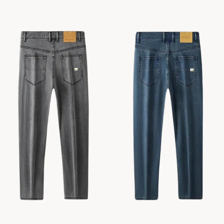 Jeans met regular fit en rechte pijp