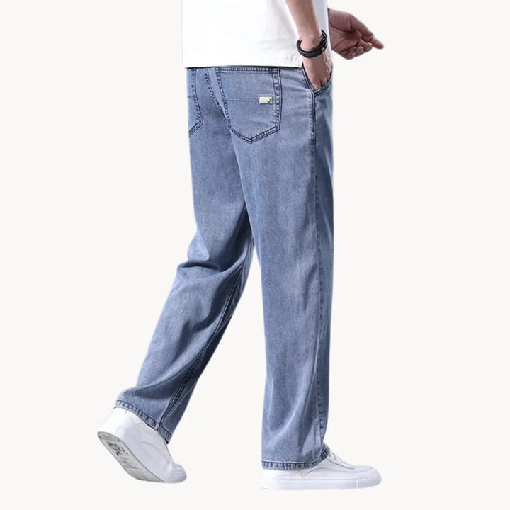 Jeans met regular fit en rechte pijp