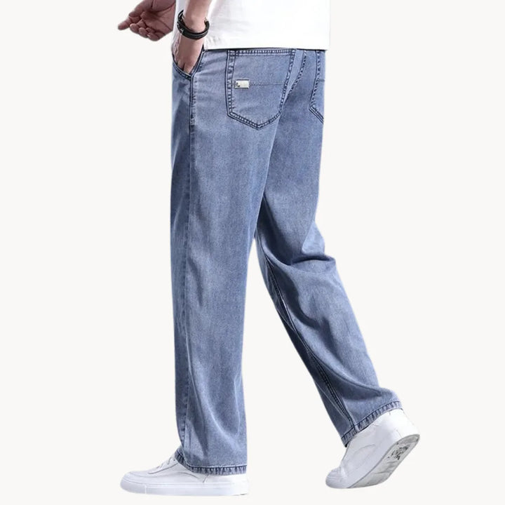 Jeans met regular fit en rechte pijp