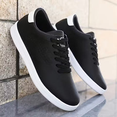 Lage skateschoenen met vetersluiting en perforaties