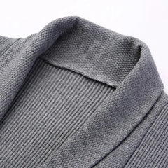 Lange cardigan met open voorkant en ribbelstructuur