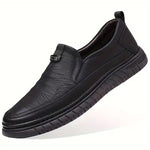 Leren loafers met antislip rubberen zool