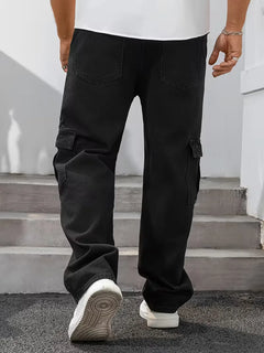 Loose fit broek heren met cargo zakken