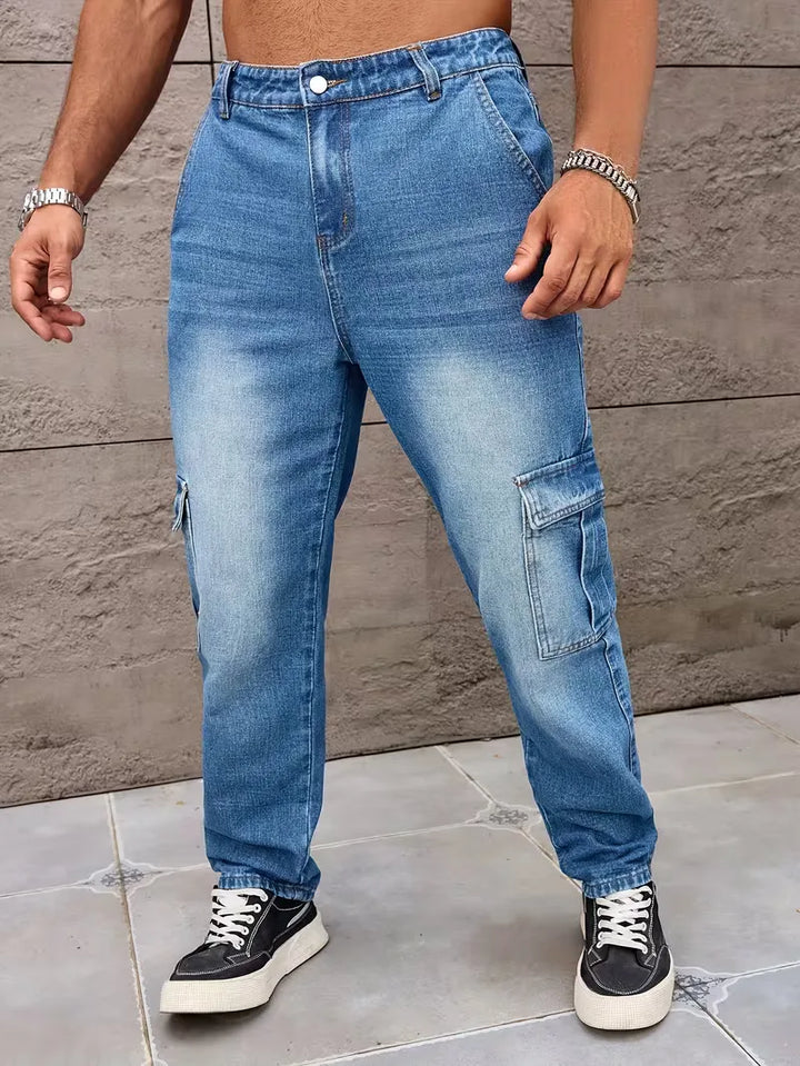 Loose fit broek heren met cargo zakken