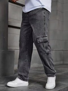 Loose fit broek heren met cargo zakken