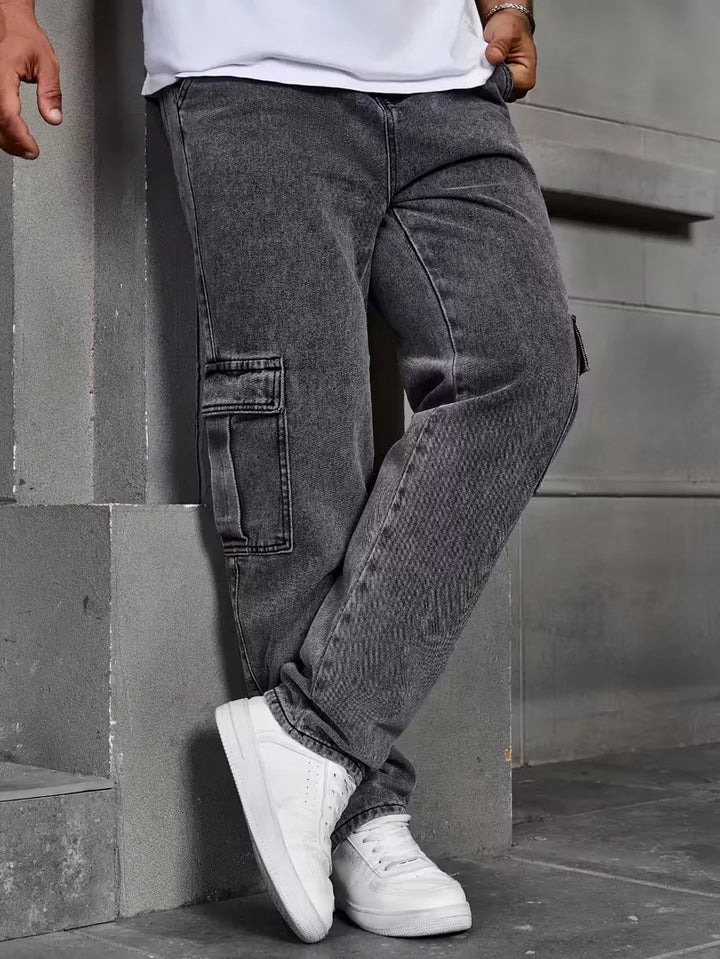 Loose fit broek heren met cargo zakken