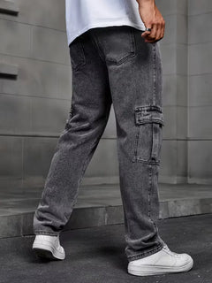 Loose fit broek heren met cargo zakken