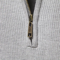 Luxe half zip trui met opstaande kraag