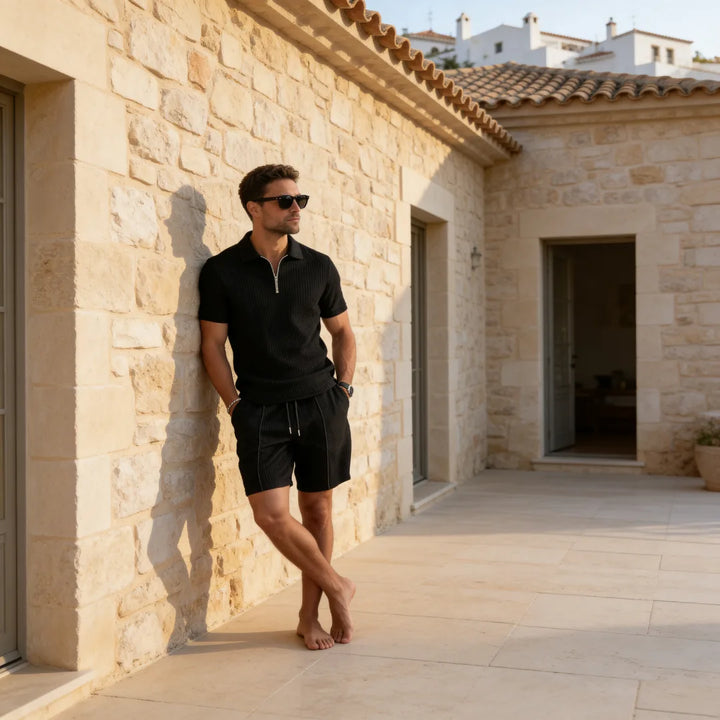 Polo en shorts set