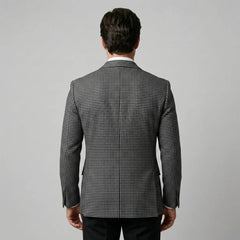 Double breasted blazer met ruitpatroon