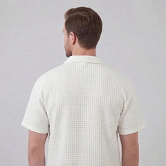Waffle knit set met korte mouwen