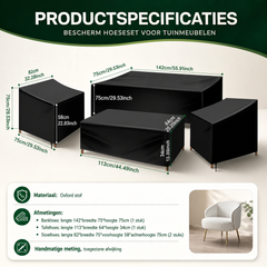 Tuinmeubelhoes Set 4 Delig Waterdicht - Beschermhoes Terrasmeubels