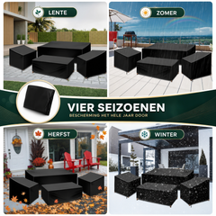 Tuinmeubelhoes Set 4 Delig Waterdicht - Beschermhoes Terrasmeubels