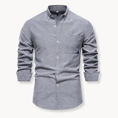 Overhemd met button-down kraag en borstzak