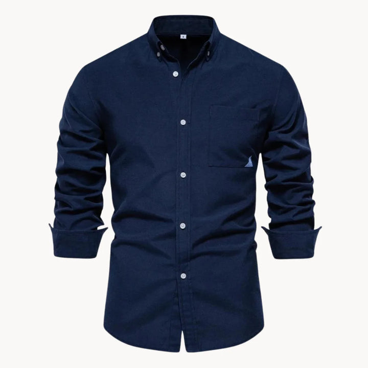 Overhemd met button-down kraag en borstzak