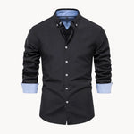 Overhemd met button-down kraag en lange mouwen