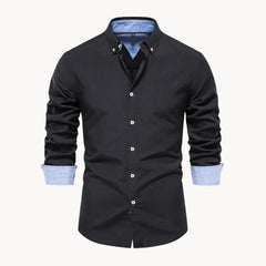 Overhemd met button-down kraag en lange mouwen