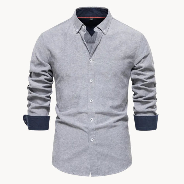 Overhemd met button-down kraag en lange mouwen