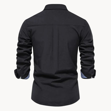Overhemd met button-down kraag en lange mouwen