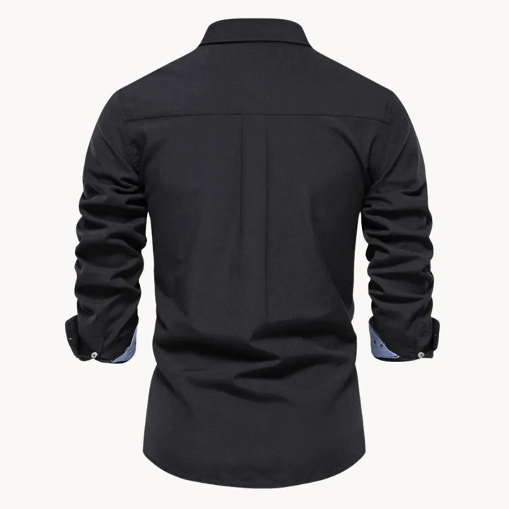 Overhemd met button-down kraag en lange mouwen