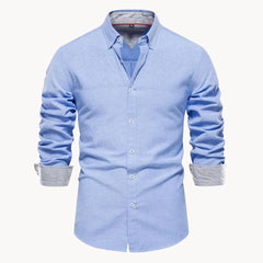 Overhemd met button-down kraag en lange mouwen