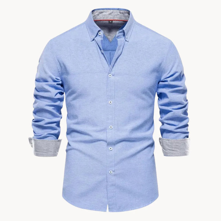 Overhemd met button-down kraag en lange mouwen