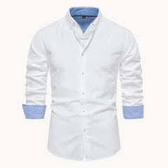 Overhemd met button-down kraag en lange mouwen