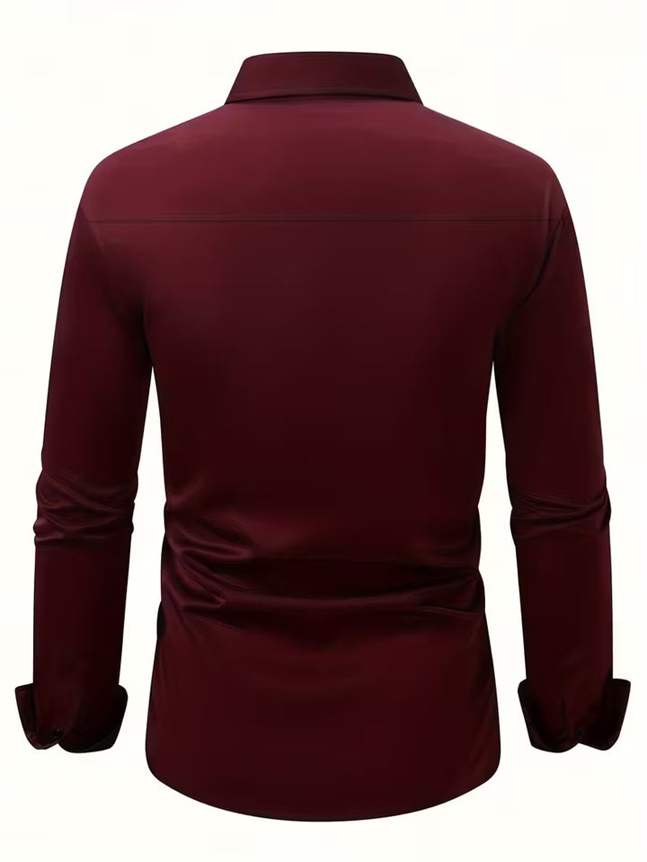 Overhemd met geometrisch patroon en slim fit