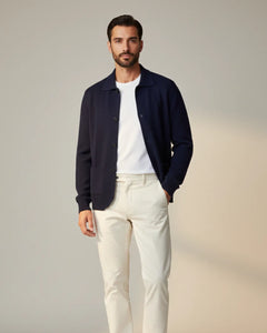Overhemd van 100% cashmere met knoopsluiting