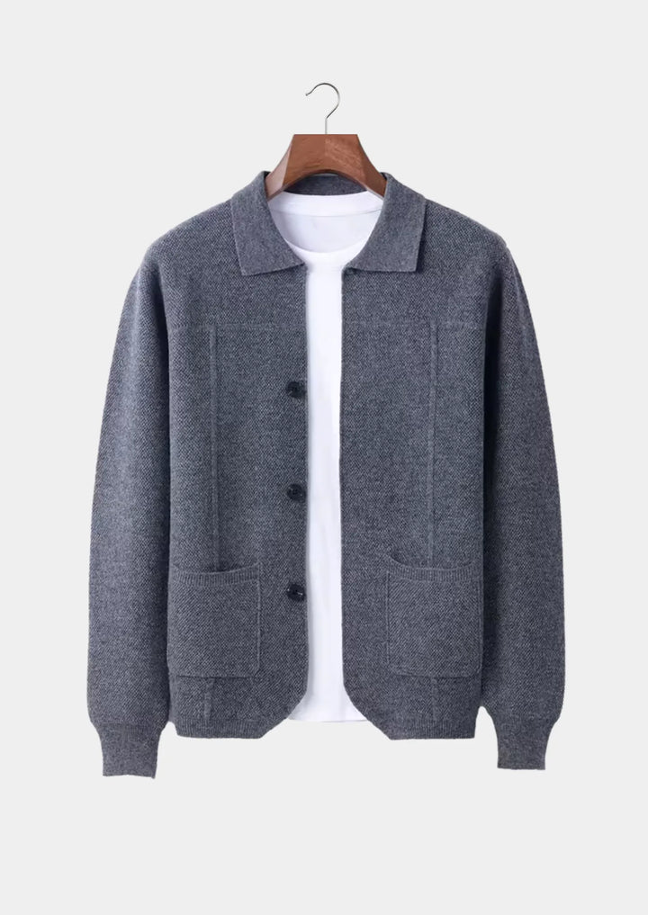 Overhemd van 100% cashmere met knoopsluiting