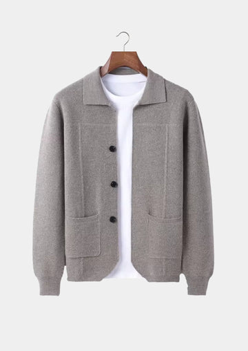 Overhemd van 100% cashmere met knoopsluiting