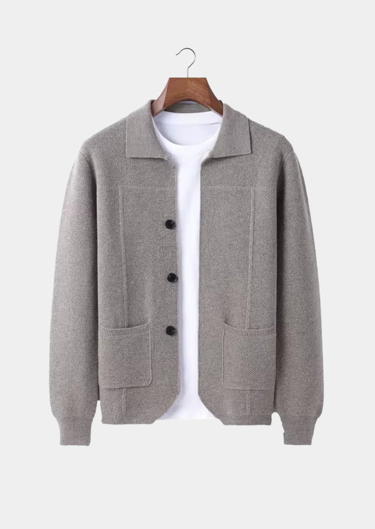 Overhemd van 100% cashmere met knoopsluiting