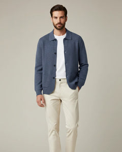 Overhemd van 100% cashmere met knoopsluiting
