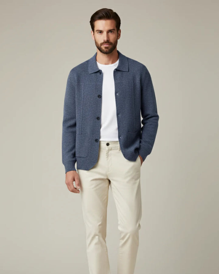 Overhemd van 100% cashmere met knoopsluiting