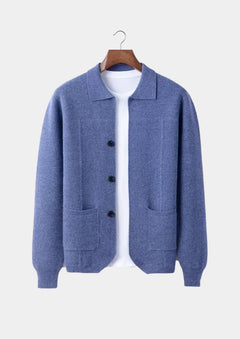 Overhemd van 100% cashmere met knoopsluiting