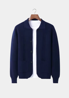 Overhemd van 100% cashmere met knoopsluiting