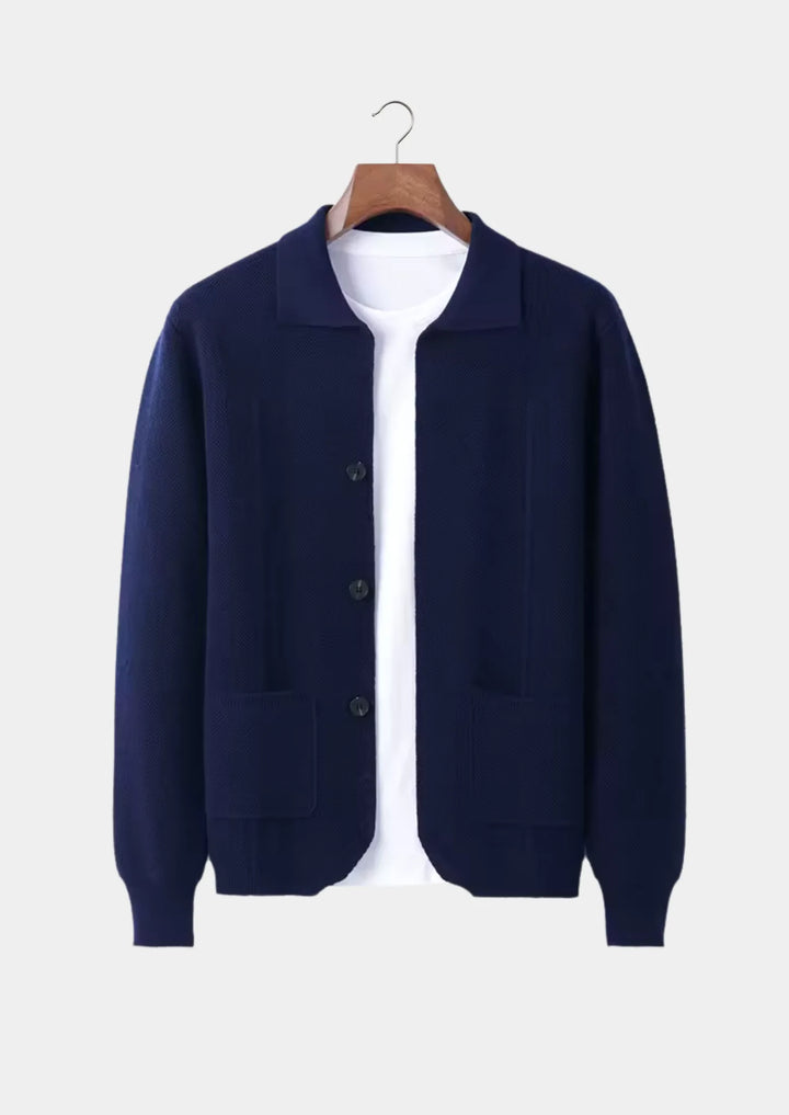 Overhemd van 100% cashmere met knoopsluiting