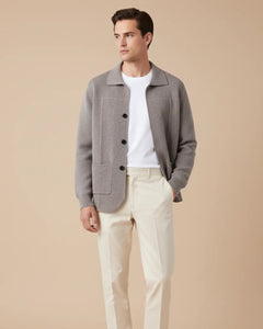 Overhemd van 100% cashmere met knoopsluiting