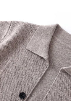 Overhemd van 100% cashmere met knoopsluiting