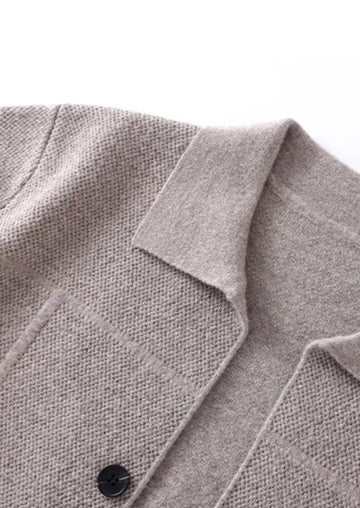 Overhemd van 100% cashmere met knoopsluiting