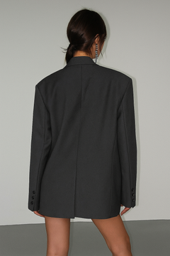 Oversized lange blazer met reverskraag