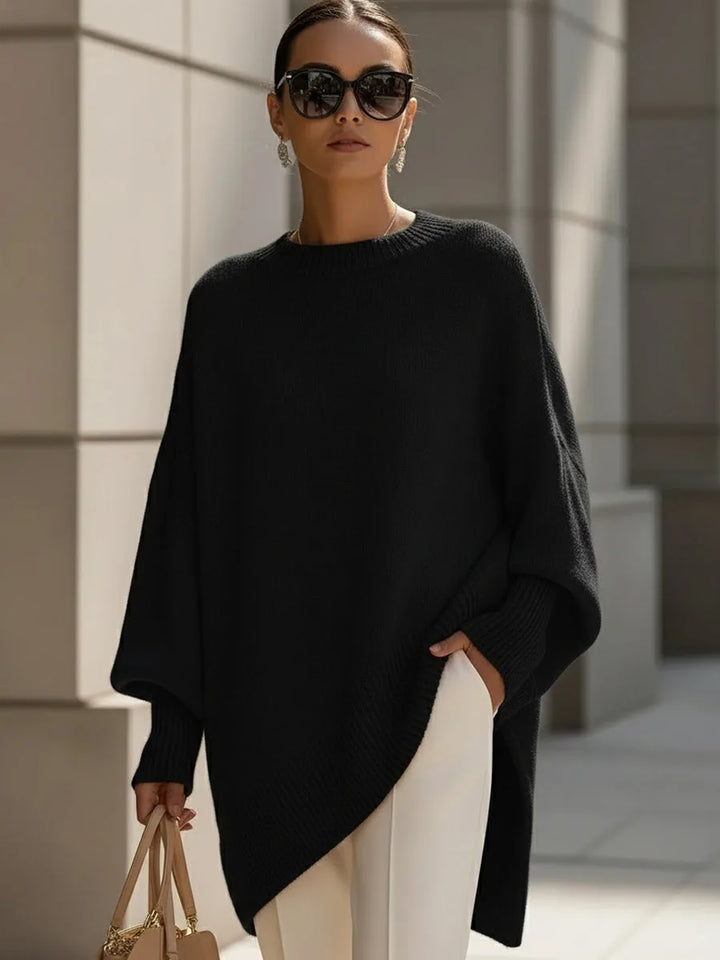 Oversized trui met ribgebreide afwerking