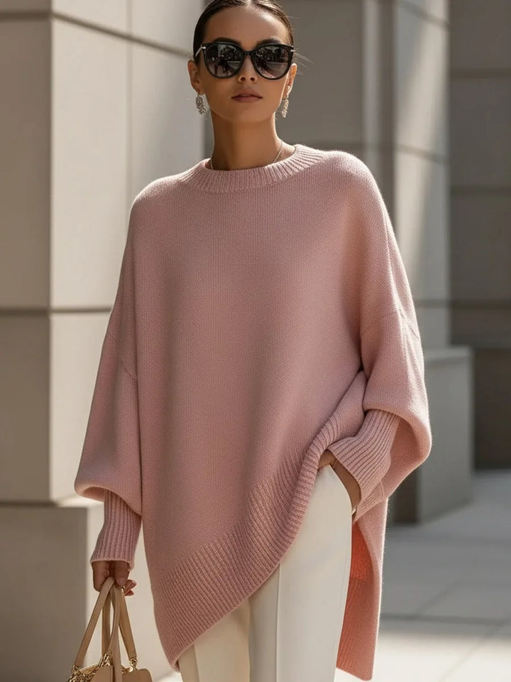 Oversized trui met ribgebreide afwerking