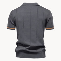 Polo met korte rits en klassieke kraag
